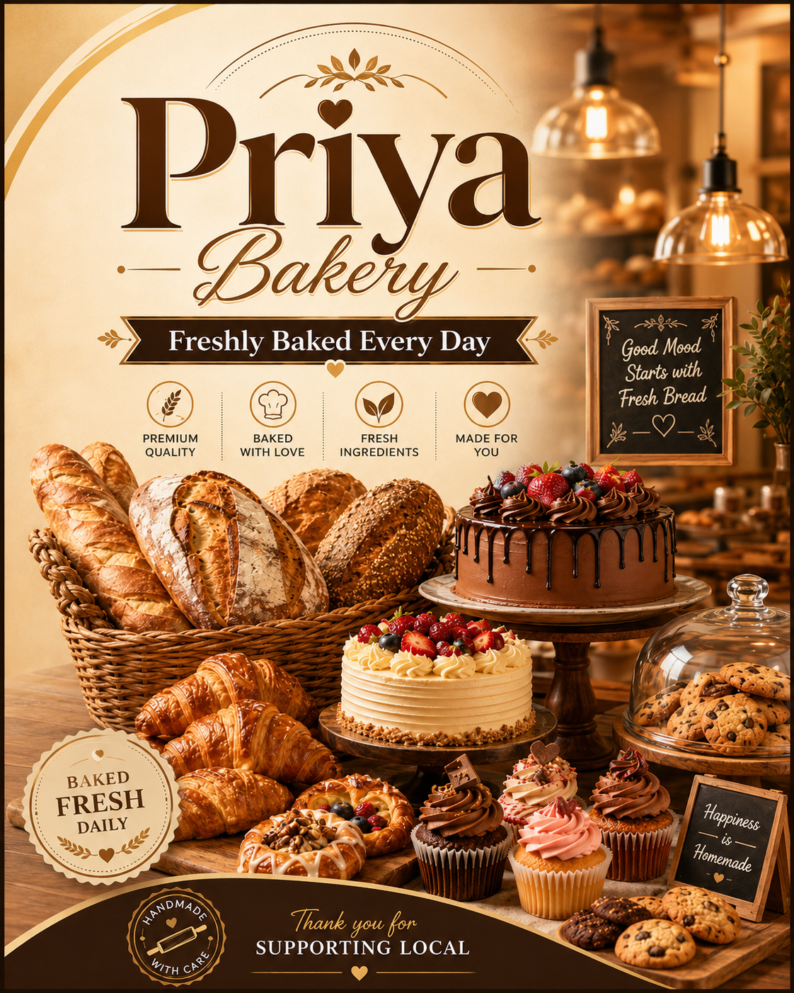 Priya Bakery Irinjalakuda | Fresh Cakes, Pastries & Bread Daily - image 1