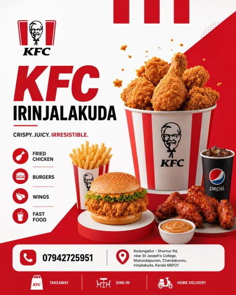 KFC Irinjalakuda | Fried Chicken, Burgers, Wings & Fast Food