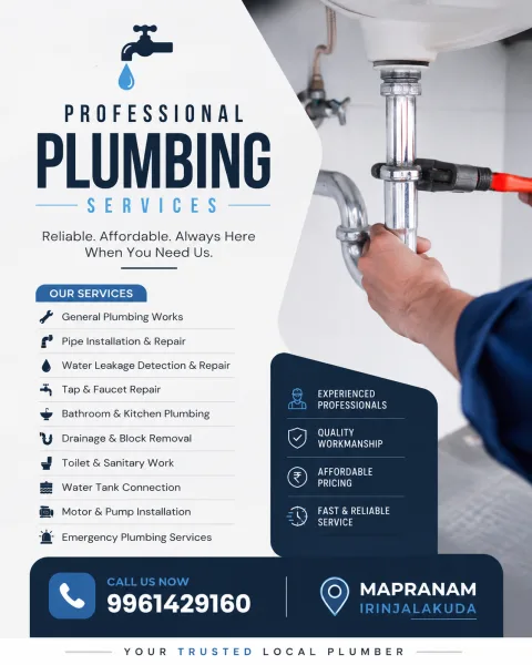 Ravi Plumber in Irinjalakuda | Professional Plumbing Services