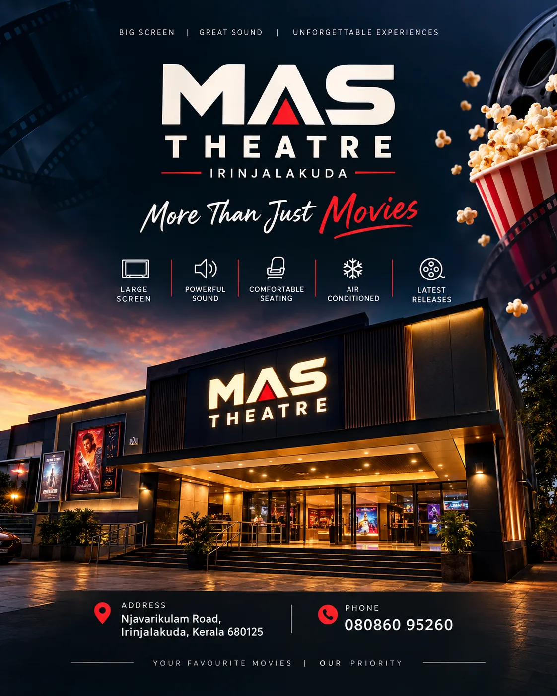 MAS Theatre Irinjalakuda | Thrissur in Irinjalakuda Road, Irinjalakuda, 680121, India